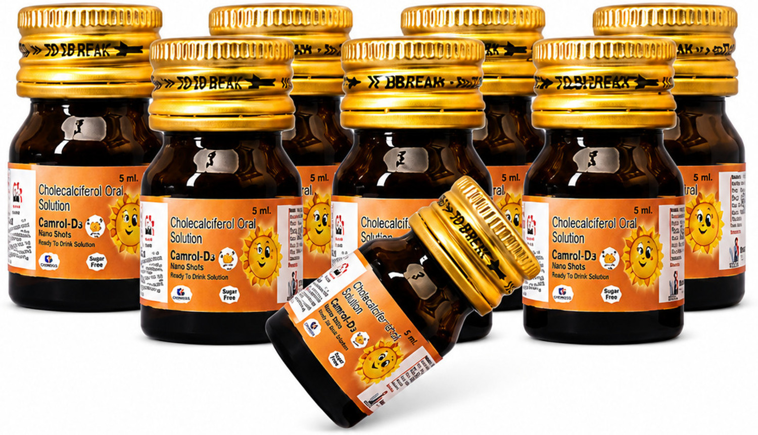 Image of camrol d3 Vitamin D3 Nano Shot (8 x 5 ml)
