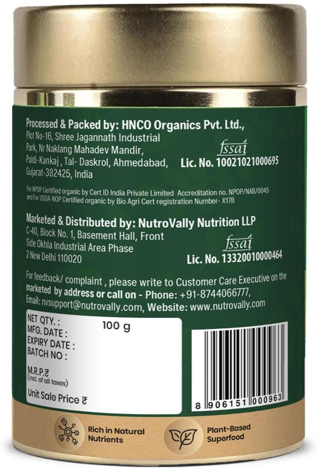 Image of NutroVally Moringa Powder Drumstick Leaf Superfood for Immunity, Energy & Daily Health