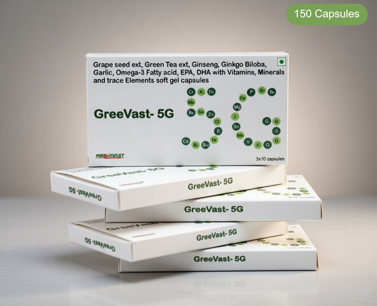 Image of Medirvast Healthcare GREEVAST 5G-ALL IN ONE MULTIVITAMIN,MULTIMINERAL,ANTIOXIDANT FOR MEN & WOMEN