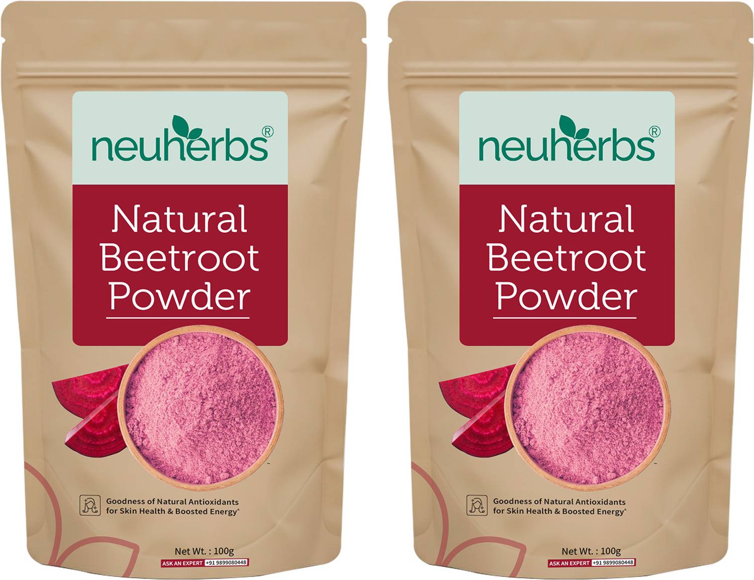 Neuherbs Natural Beetroot Powder With Antioxidant For Hair Care & Skin Whitening