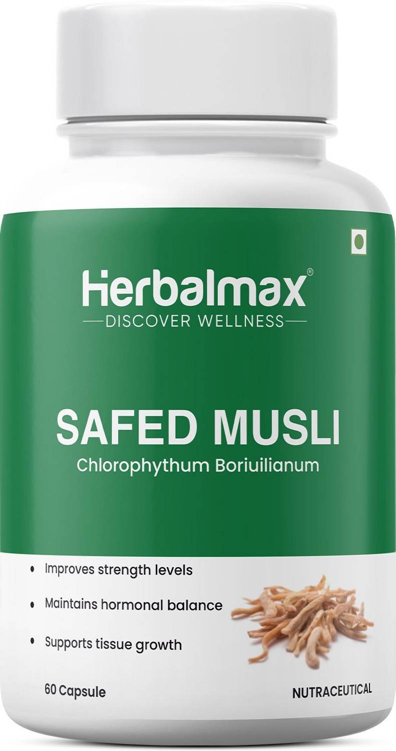 Herbal max Safed Musli Extract Capsule 800mg 60 Capsules