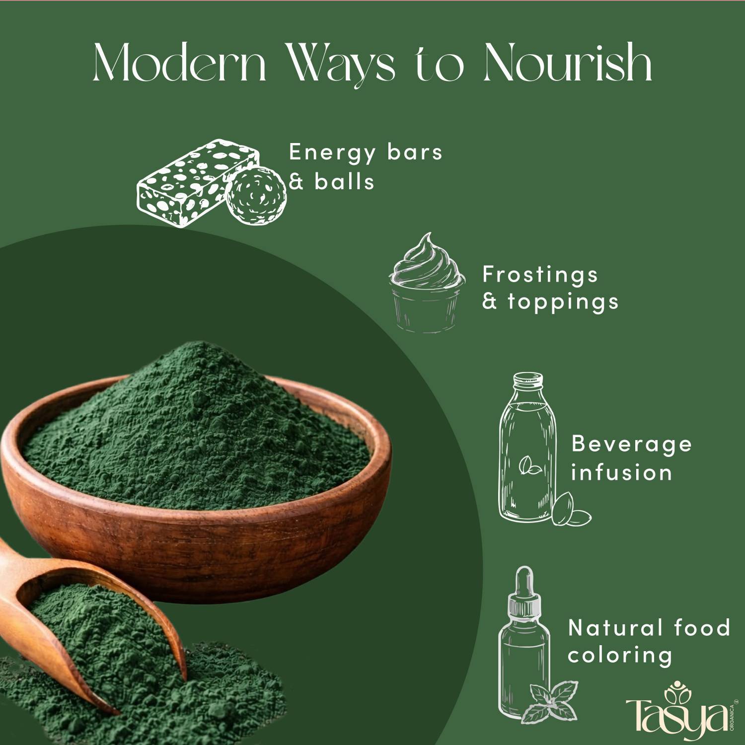 Tasya Organica Spirulina Powder 100g - Image 5