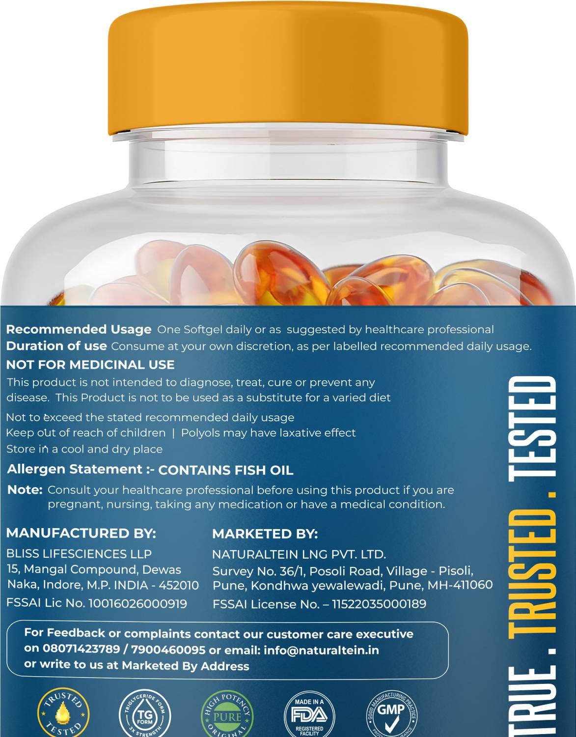 NATURALTEIN Omega-3 1250mg 450mg EPA 300mg DHA - Image 3