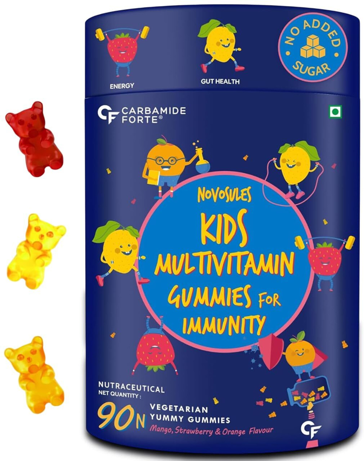 Image of CARBAMIDE FORTE Multivitamin Gummies for Kids & Adults with Superfoods & Prebiotics for Immunity