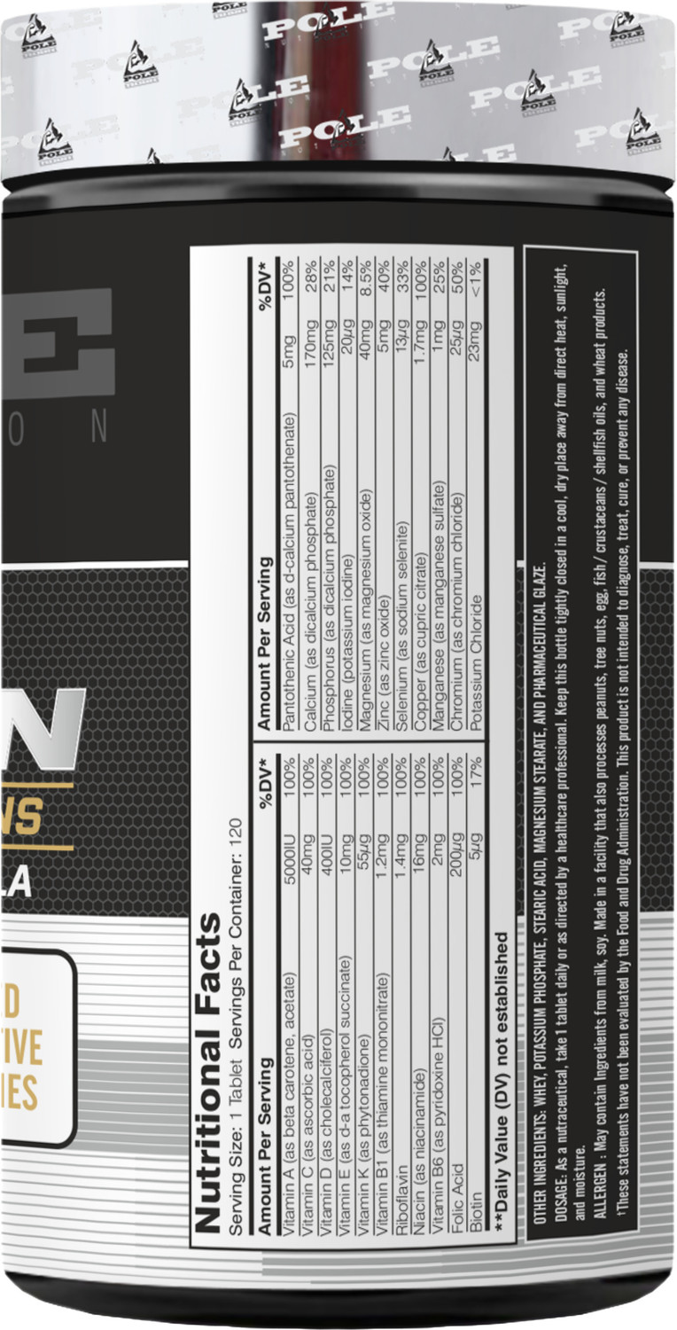 Image of Pole Nutrition MULTIVITAMIN 120 TABLETS (120 Tablets)