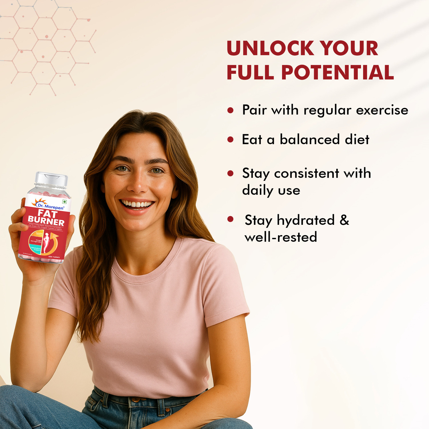 Image of Dr. Morepen Fat Burner with CLA & Garcinia Supports Weight Loss & Fuels Metabolism
