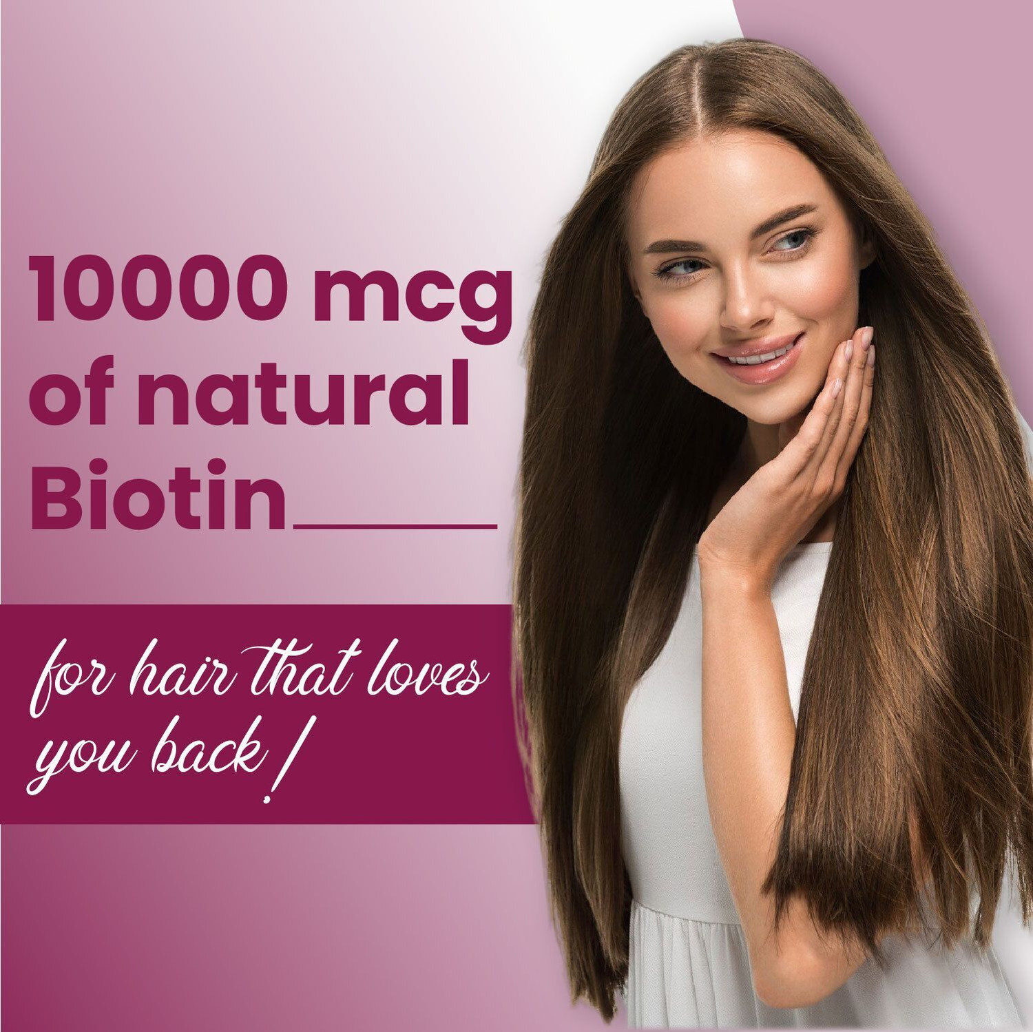 Image of Vlado's Himalayan Organics Biotin 10000 MCG Sesbania Grandiflora Extract for Hair, Skin & Nails