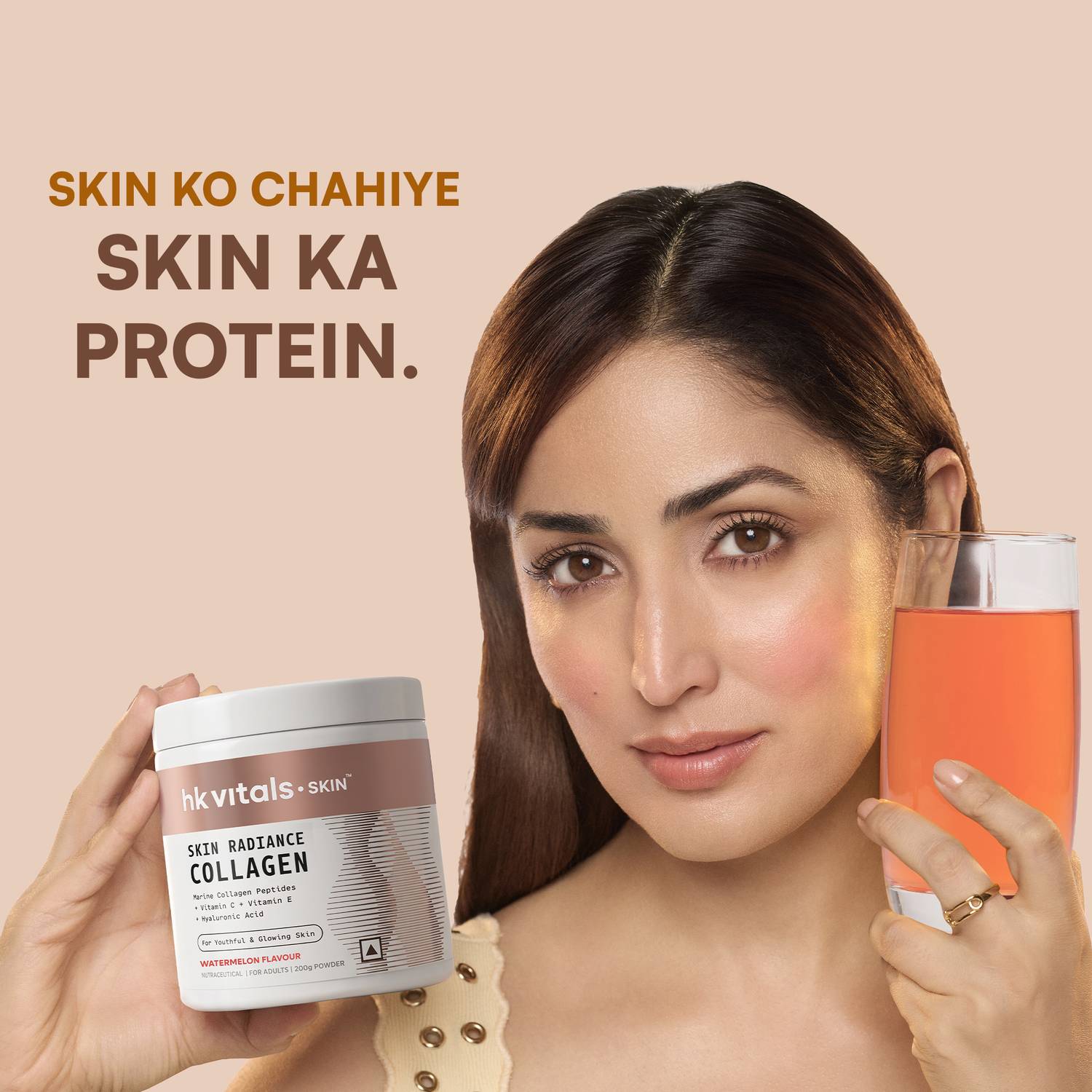 hk vitals Skin Radiance Marine Collagen, Watermelon - Image 2
