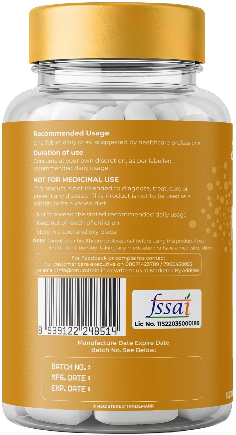 Image of NATURALTEIN Magnesium Glycinate 1200 mg Supplement|Sleep, Brain, Muscle & Heart Support