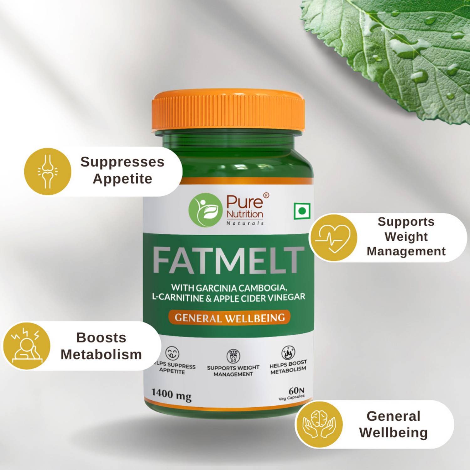 garcinia cambogia l carnitina Pure Nutrition FATMELT with Garcinia Cambogia, L-Carnitine & Apple Cider  Vinegar Price in India