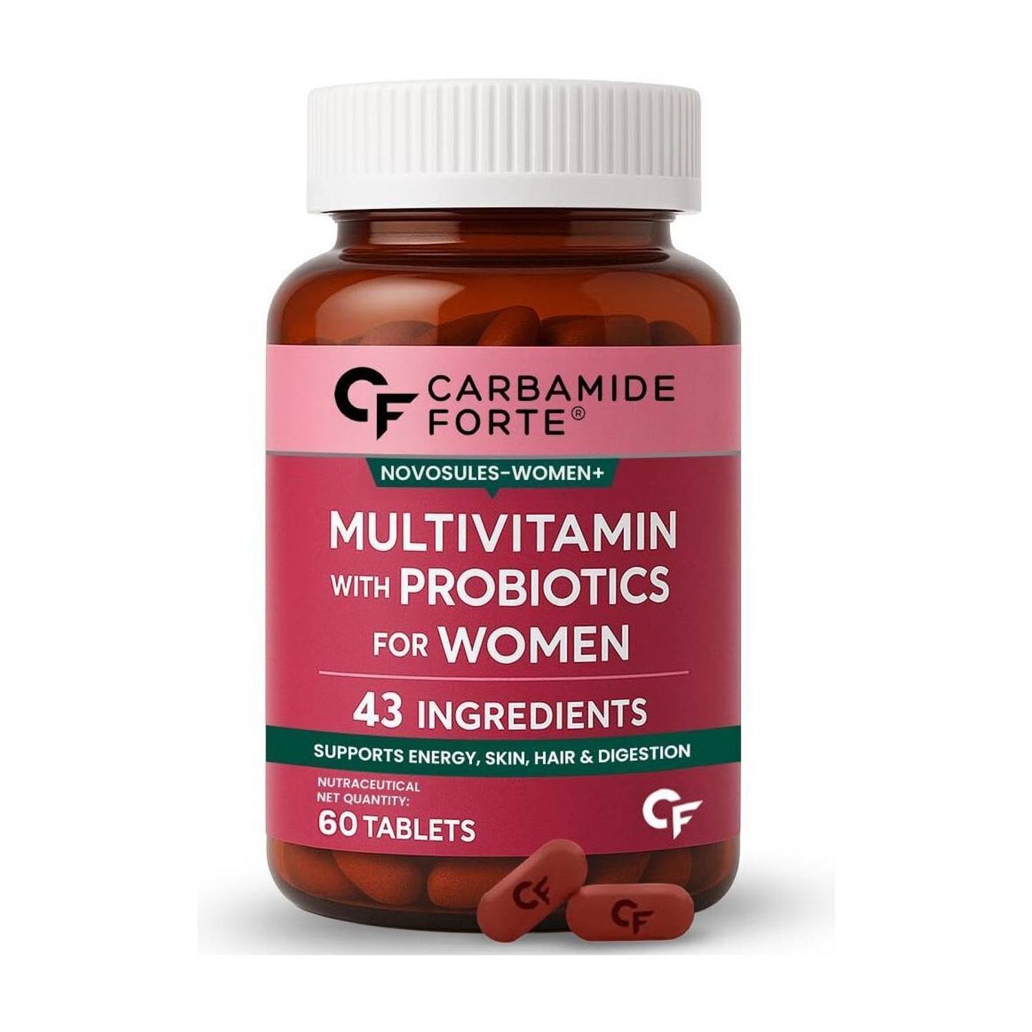 CARBAMIDE FORTE Multivitamin Tablets for Women with Multiminerals and Probiotics Supplement
