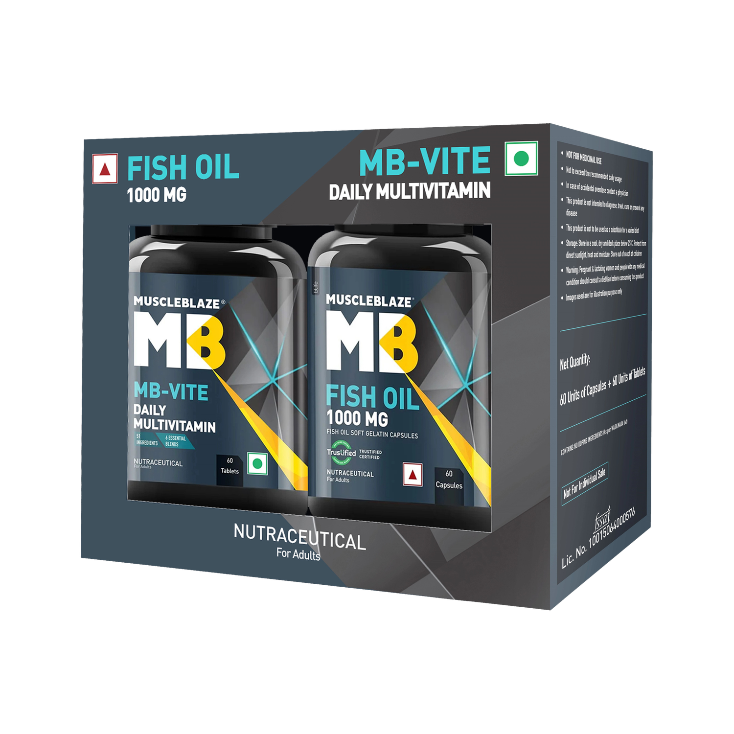 MUSCLEBLAZE MB- Vite & Fish Oil 1000mg Combo Pack
