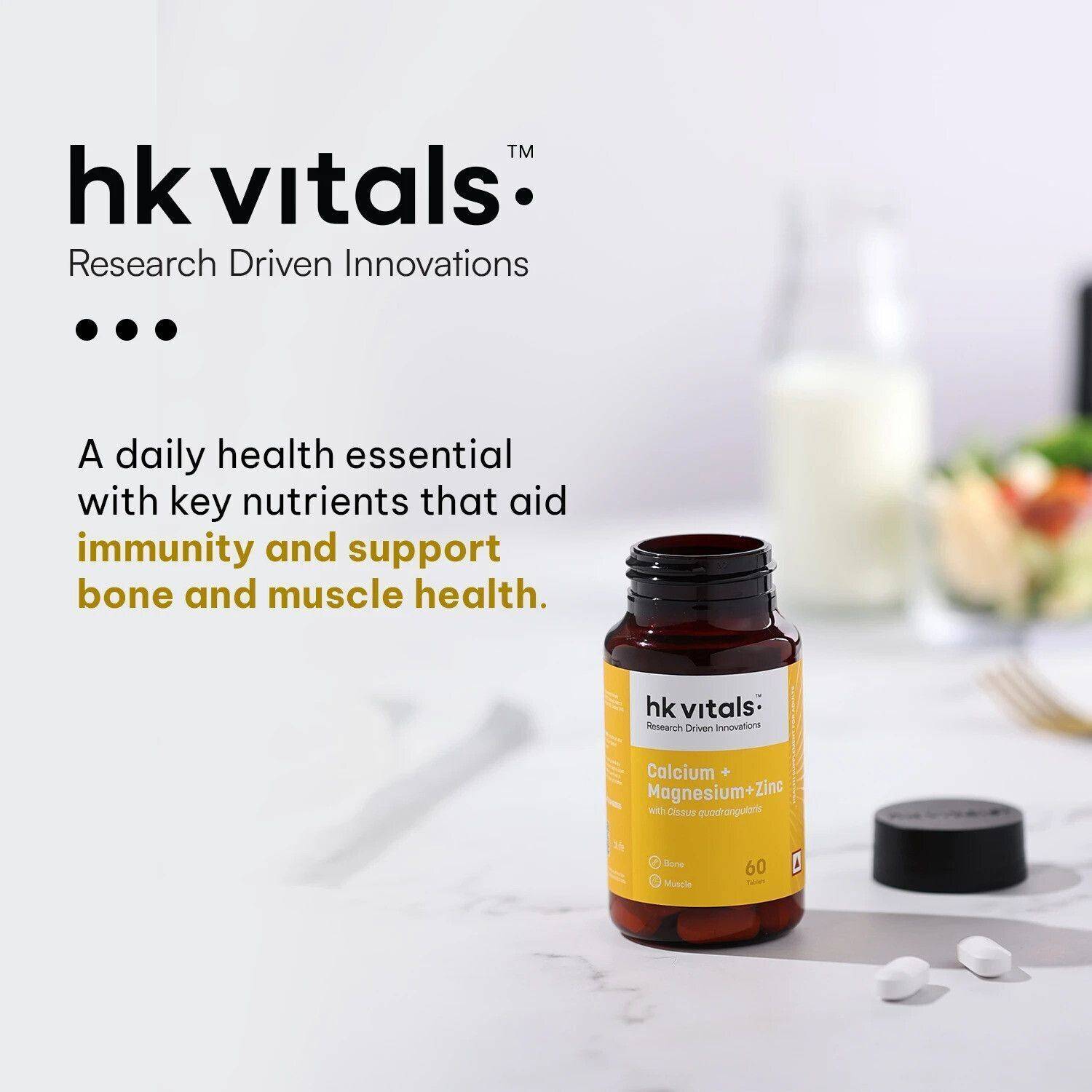 hk vitals Calcium Magnesium & Zinc with Vitamin D3 - Image 5