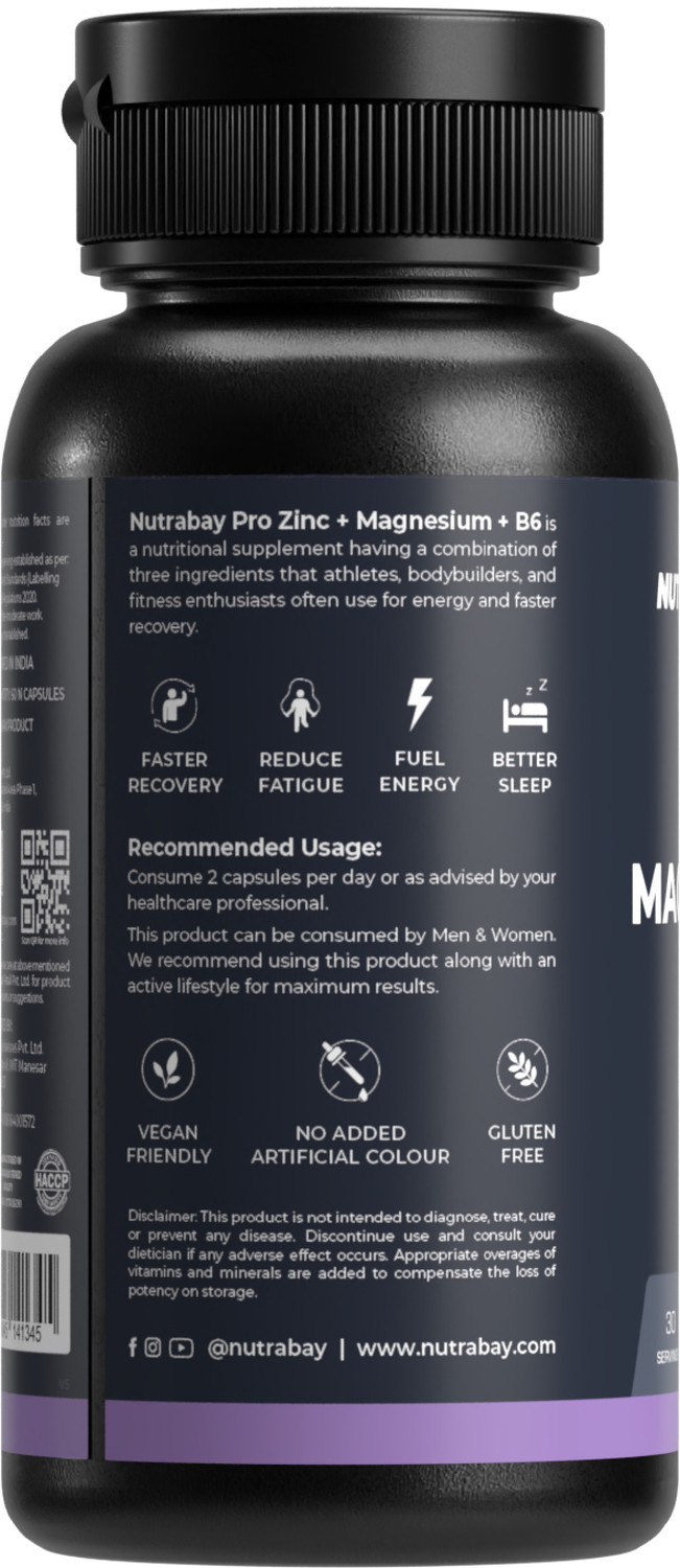 Image of Nutrabay Pro Zinc + Magnesium + B6 - 500mg