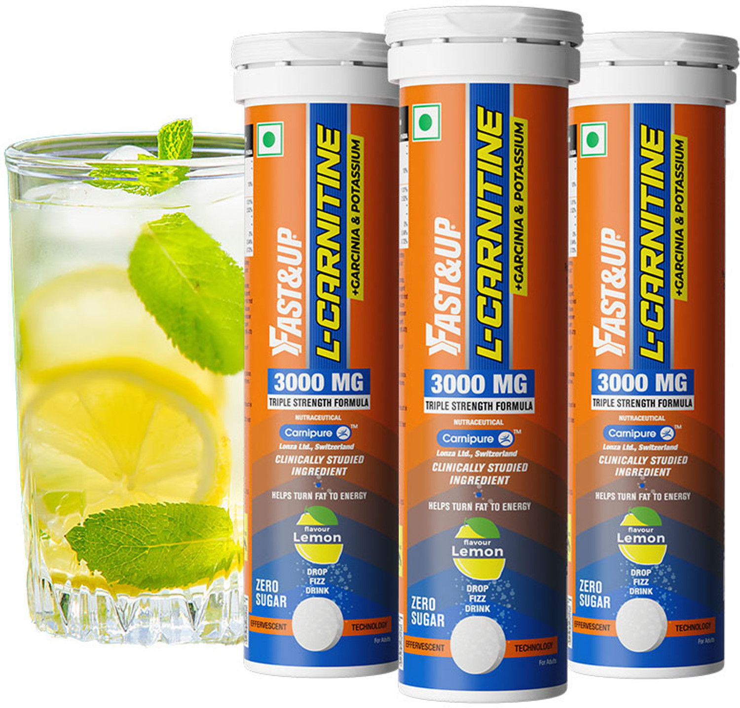 Image of FAST&UP L-CARNITINE 3000 MG - TRIPLE ACTION FORMULA FOR FASTER FAT BURN
