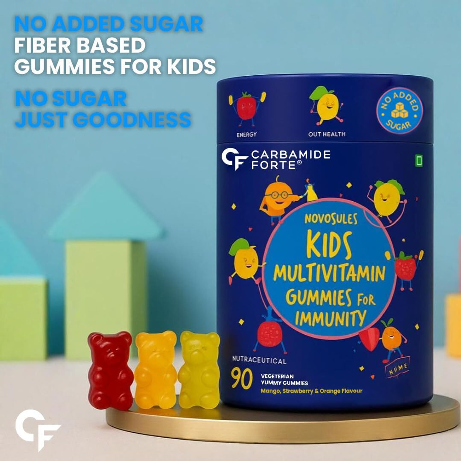 Image of CARBAMIDE FORTE Multivitamin Gummies for Kids & Adults with Superfoods & Prebiotics for Immunity