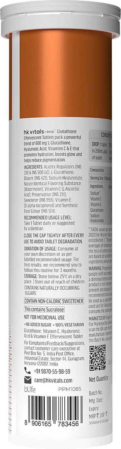 hk vitals Skin Radiance Marine Collagen, Orange, 100g + Glutathione - Image 4