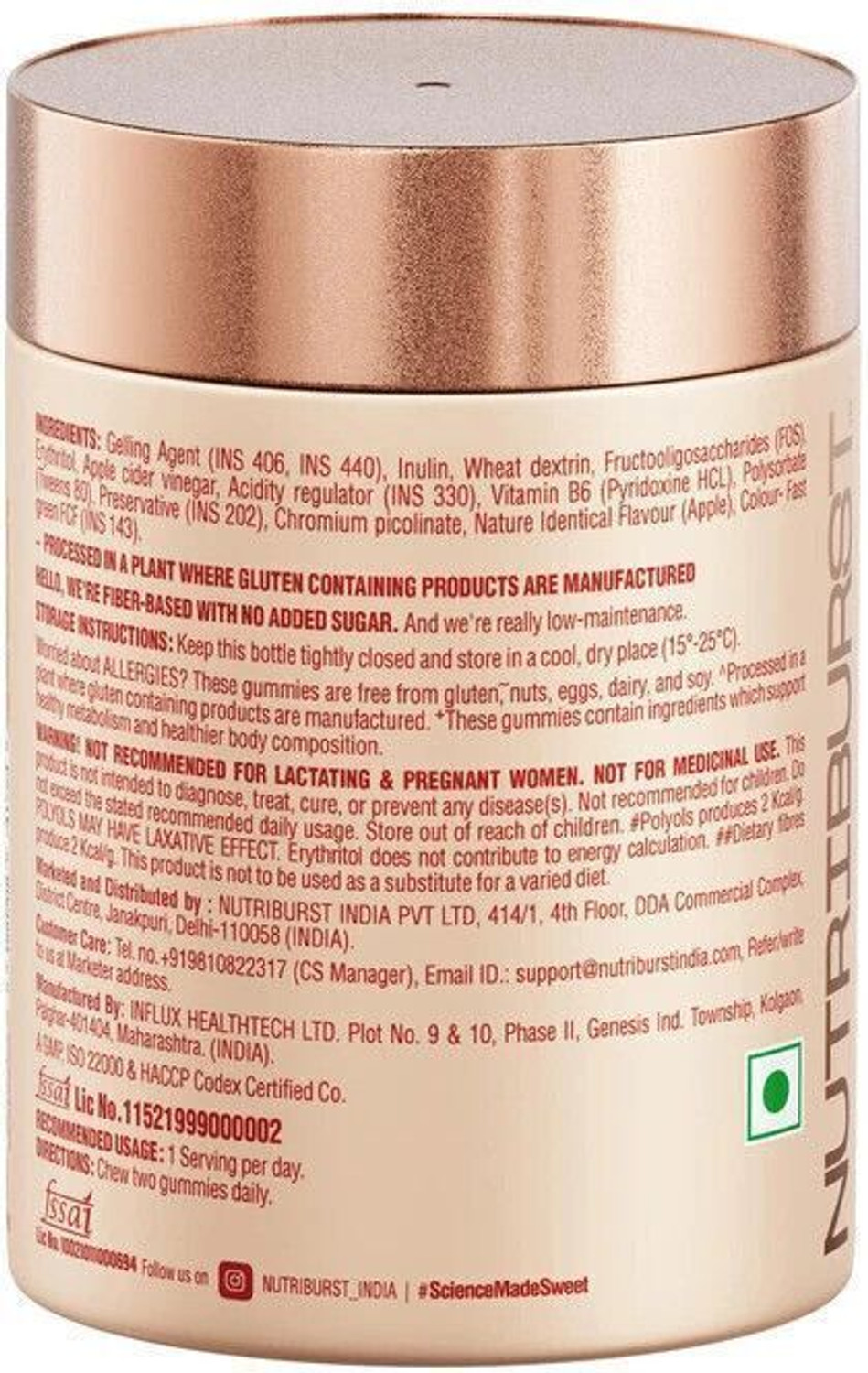Image of Nutriburst Apple Cider Vinegar Gummies Metabolism Gut Health Weight Management