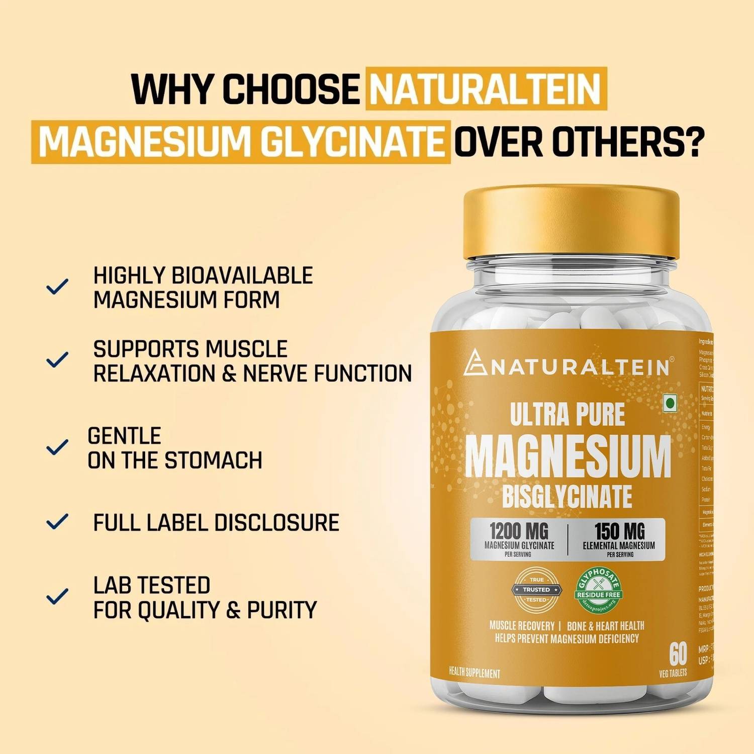 Naturaltein Magnesium Glycinate 1200mg - Image 5