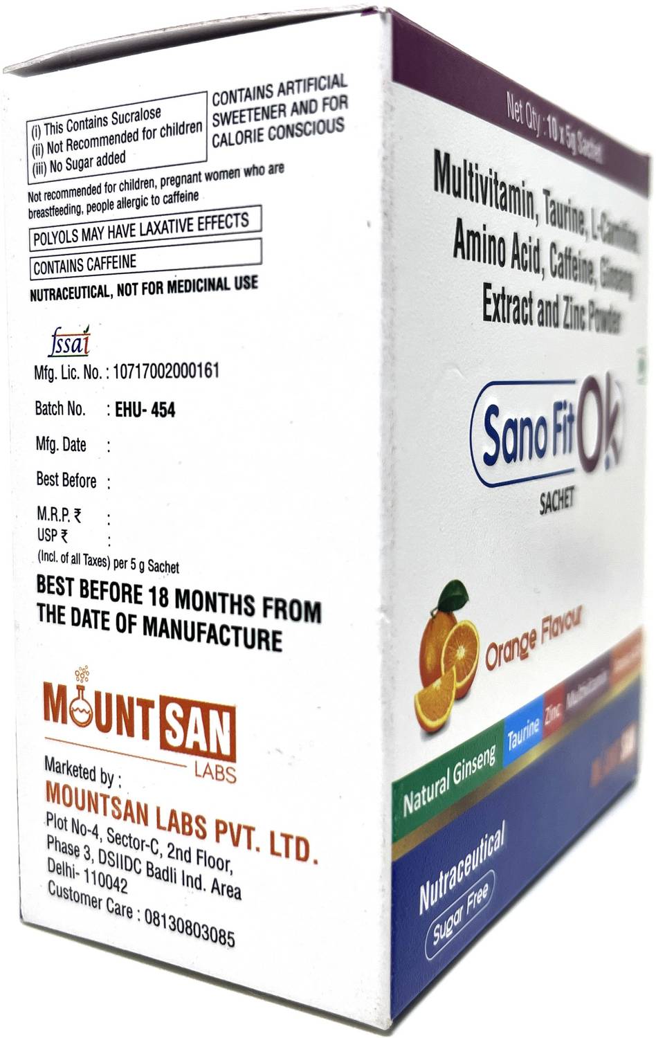 Mountsan Labs SanoFitOk Energy Drink, Preworkout Sachets - Image 5