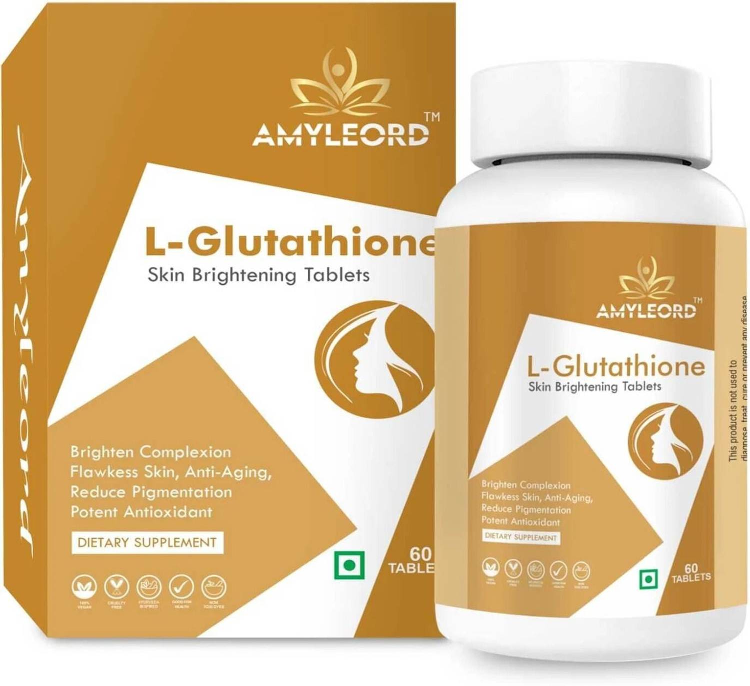 Amyleord L-Glutathione Tablet with Vitamin C&E, Biotin, Grape Seed Extract for Skin Glow Price in India