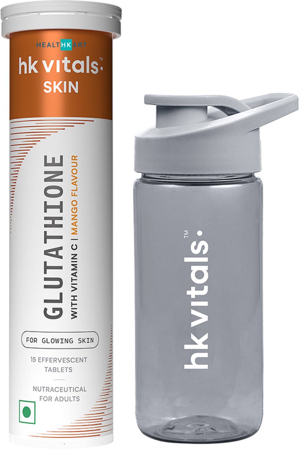 healthkart hk vitals glutathione HEALTHKART hk vitals Glutathione Skin Glow Effervescent Tablets, Mango With  Sipper Price in India