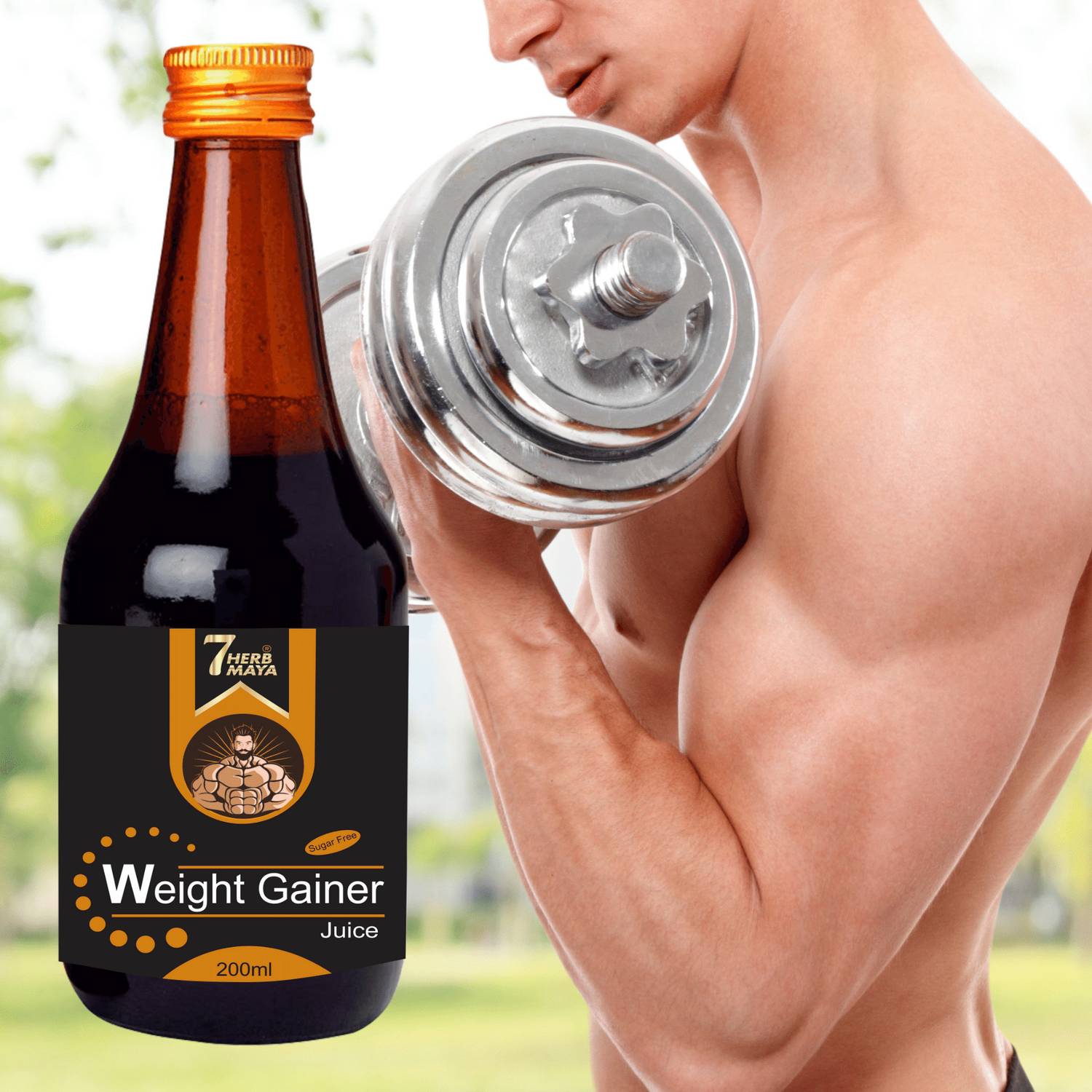 7Herbmaya Weight Gainer/Weight Gain Supplement/Mass Gain Multivitamin/Body Building Juice