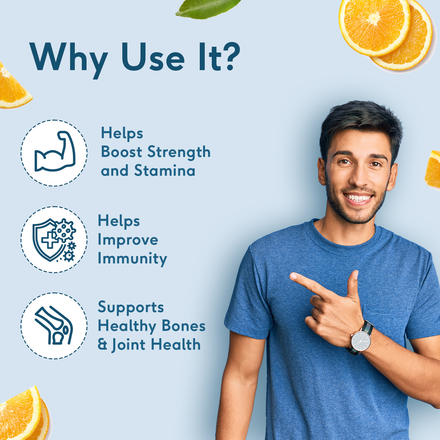 Image of hk vitals Multivitamin Gummies, Orange | Supports Energy, Immunity & Joint Health