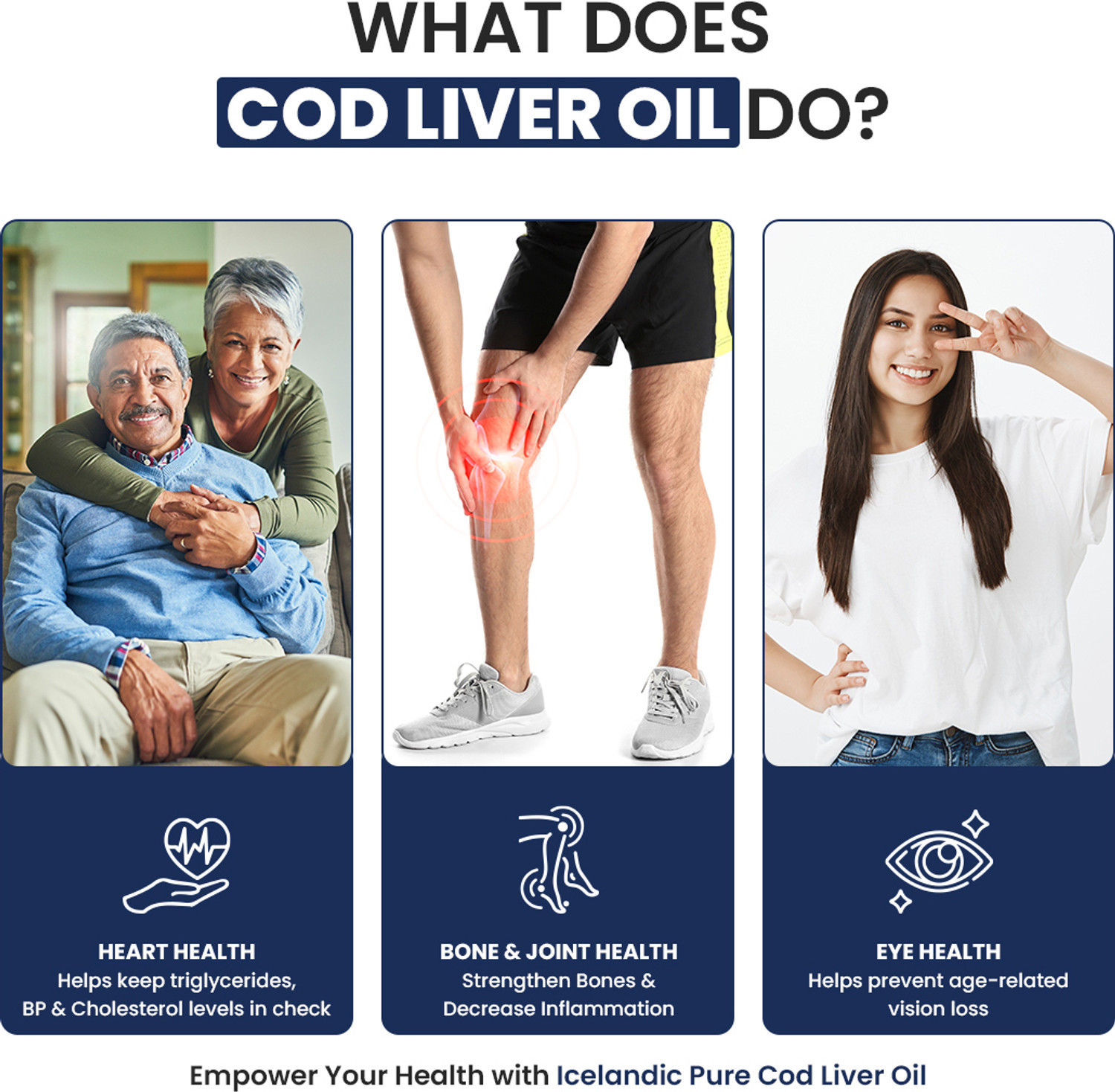 Image of NATURYZ Icelandic COD Liver Oil Capsules with Natural Omega 3 and Vitamins (A & D)