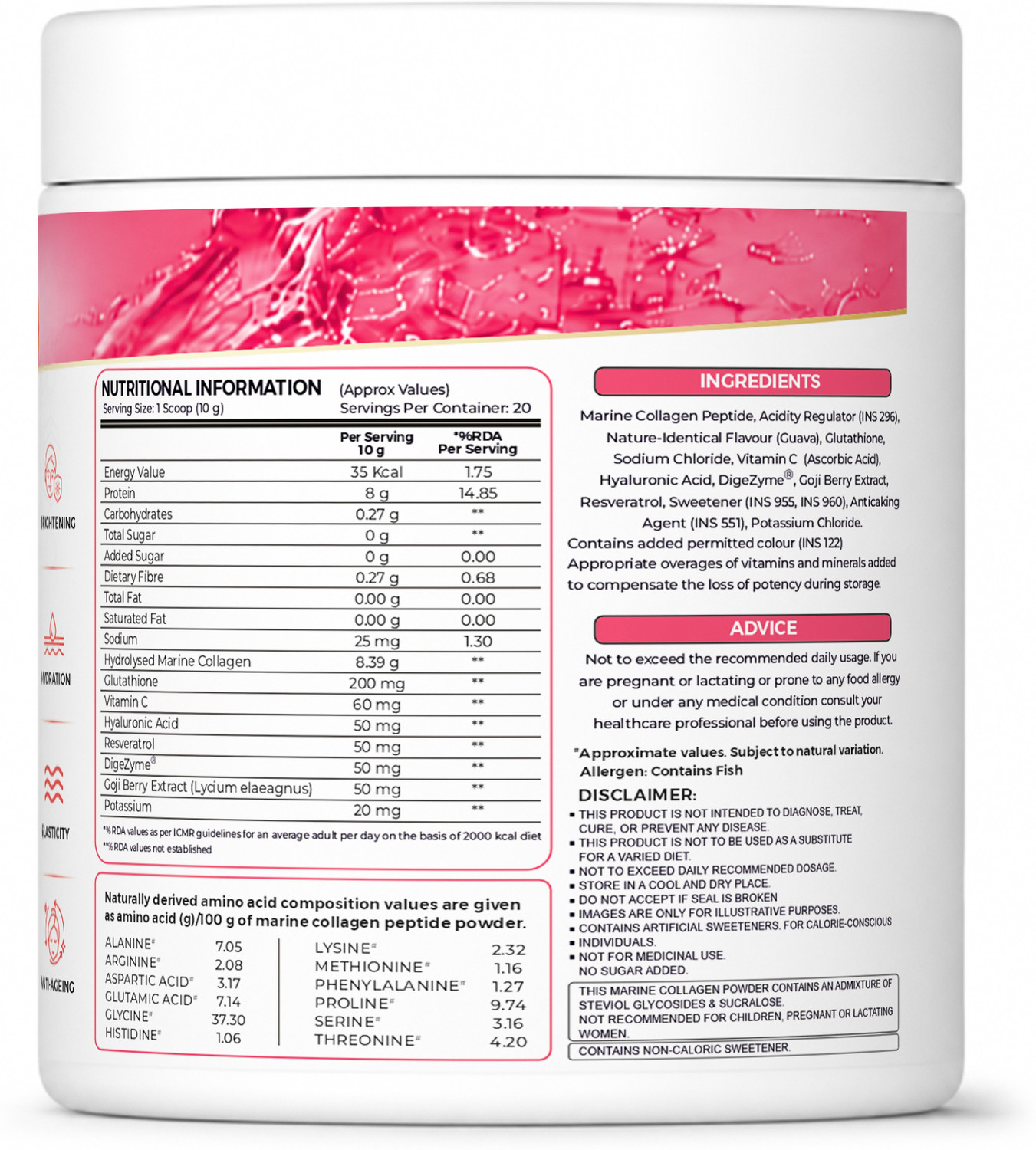 Image of Ripped Up Nutrition Marine Collagen Guava (200 g)