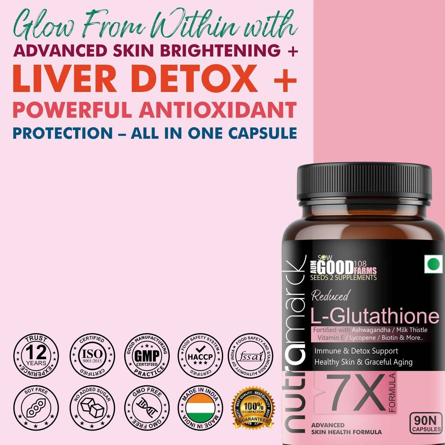 NUTRAMARCK L-Glutathione 7X Reduced Capsules for Radiant Skin & Liver Detox  Price in India - Buy NUTRAMARCK L-Glutathione 7X Reduced Capsules for  Radiant Skin & Liver Detox online at Flipkart.com