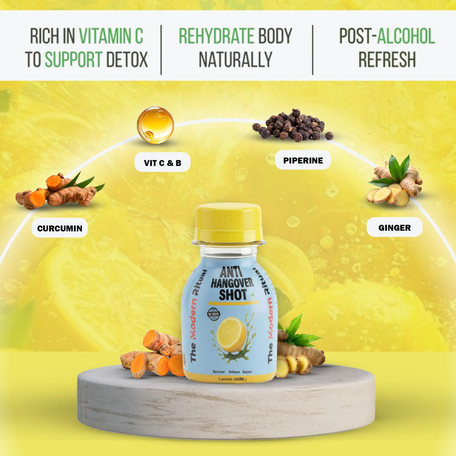 Image of The Modern Ritual Anti Hangover Shots -Ready-to-Drink Fast Recovery Support for Headache