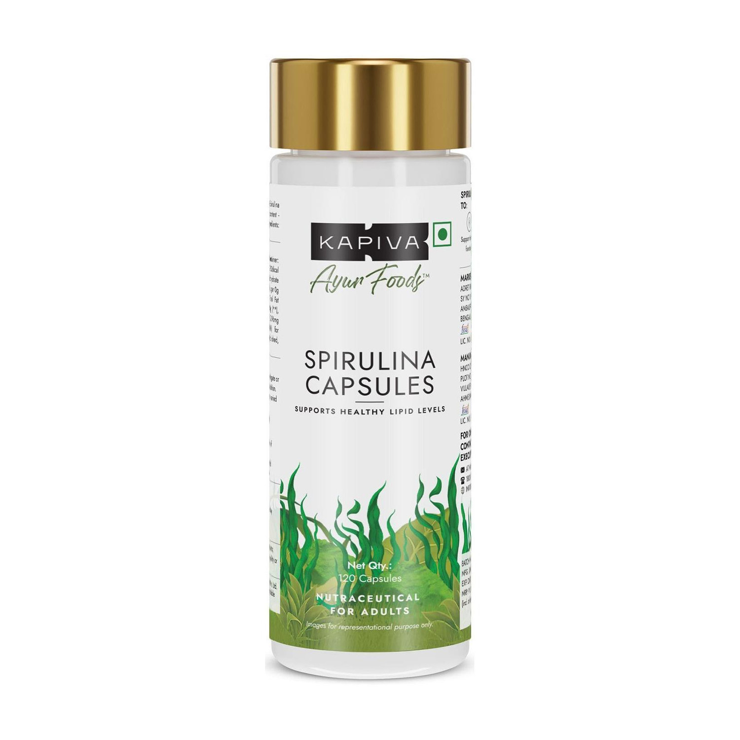 Image of Kapiva Spirulina Capsules Nature's Superfood Free from Preservative