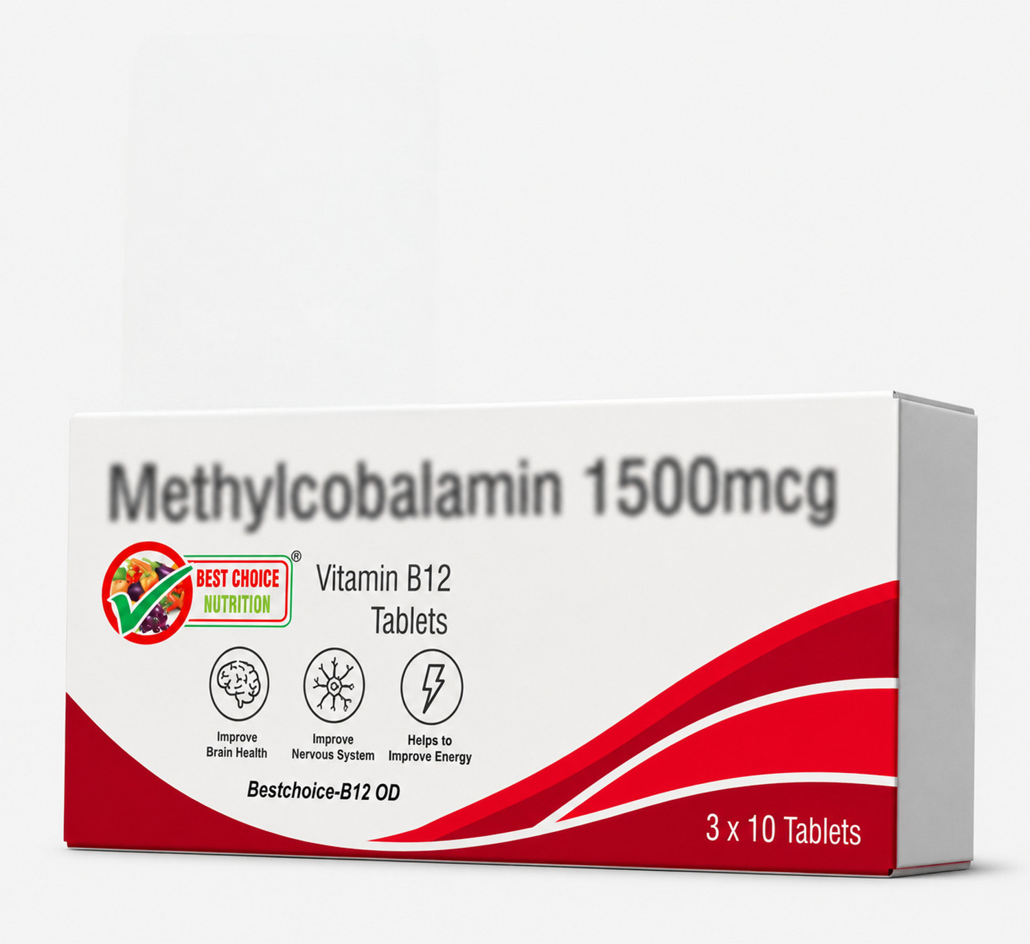 Image of BEST CHOICE NUTRITION Methylcobalamin Vitamin B12 Tablets Supplement for Men & Women