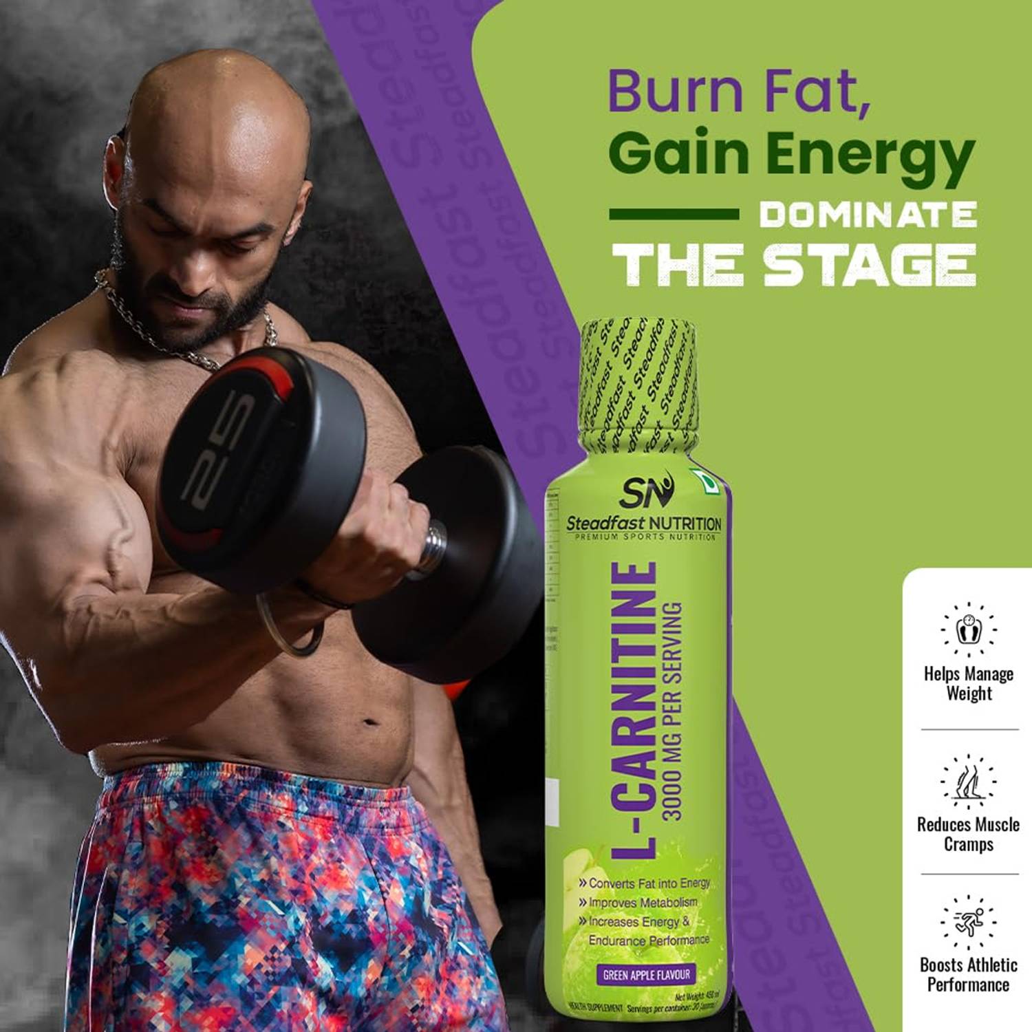 l'carnitine reddit bodybuilding Steadfast NUTRITION L Carnitine GreenApple Liquid 3000mg Extract of 5mg of  Vitamin B5 Price in India