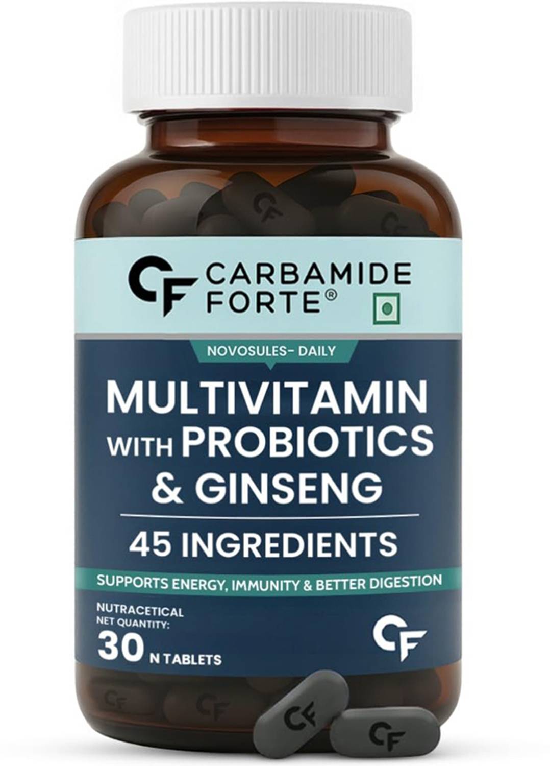 CARBAMIDE FORTE Multivitamin for Men & Women with Probiotics Supplement | Multivitamin Tablets