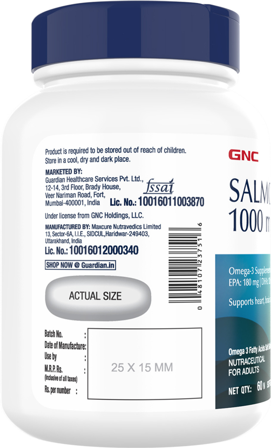 Image of GNC Salmon Oil for Men & Women- 60 Softgels