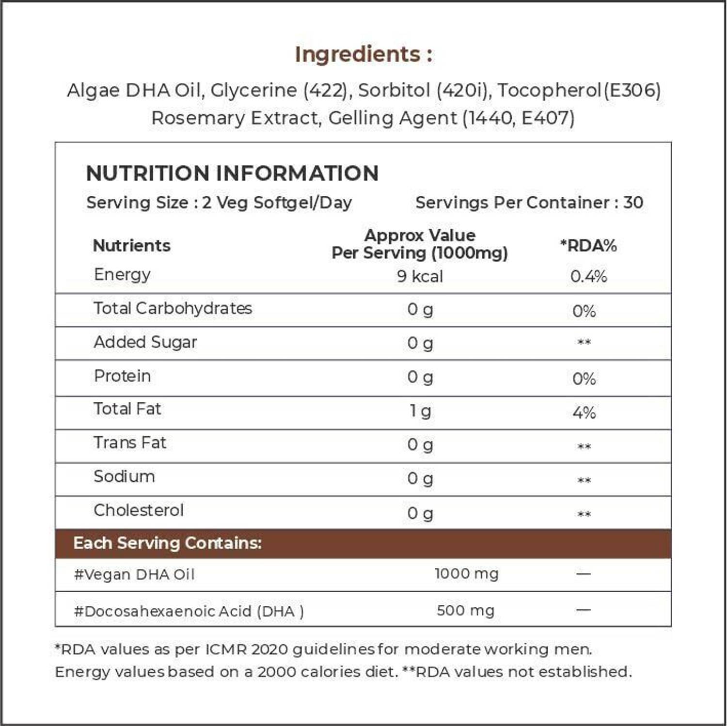 NATURALTEIN Algae Source Vegan Omega 3 - Image 3