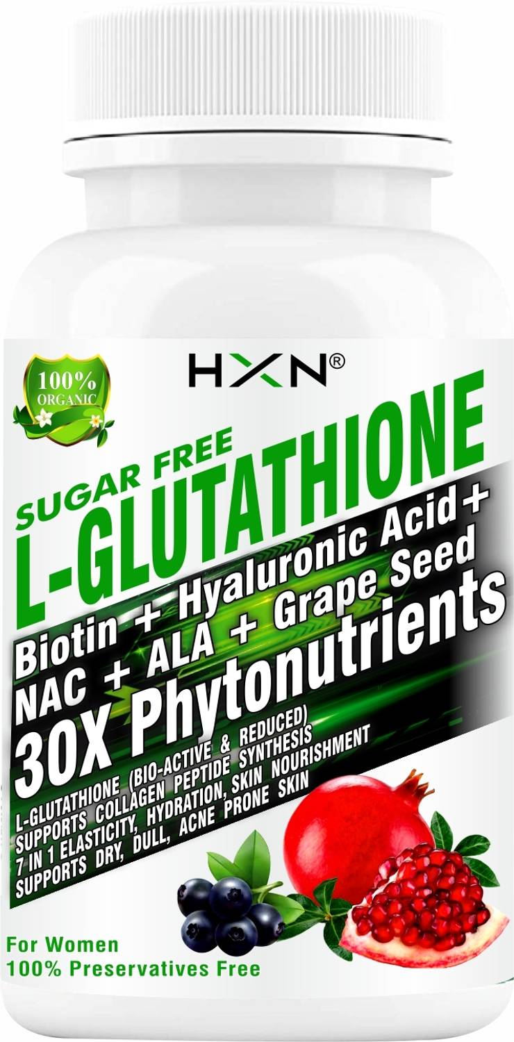 organic glutathione tablets Capsules - 1,500mcg L-Glutathione Supplement with Vitamin C - Skin Tone Enhancer - Targets Dark Spots & Acne Marks - Antioxidant Supplement for Beauty & Health Support Glutathione 725mg Per Capsule OrganiMAXX