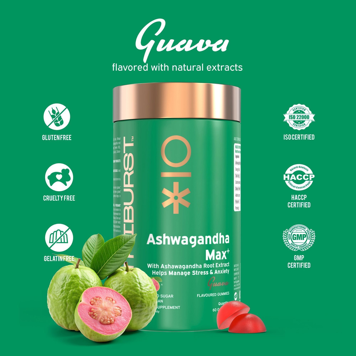 Image of Nutriburst Ashwagandha Gummies for Men and Women Stress Anxiety & Immunity Booster