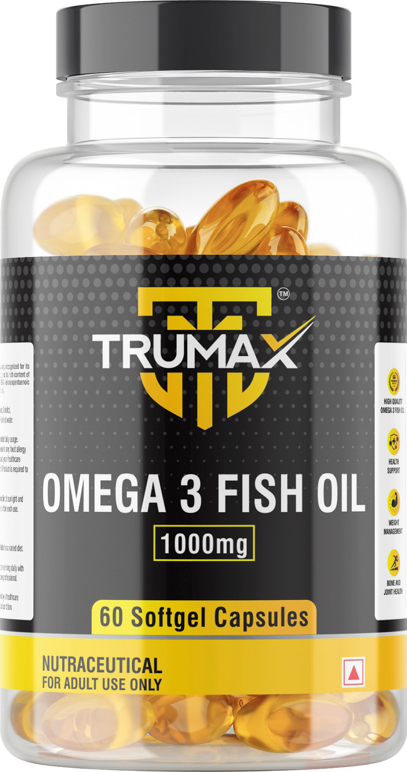 Image of TRUMAX OMEGA 3 FISH OIL CAPSULE 1000mg Fish Oil with Omega-3 & EPA + DHA (300mg)
