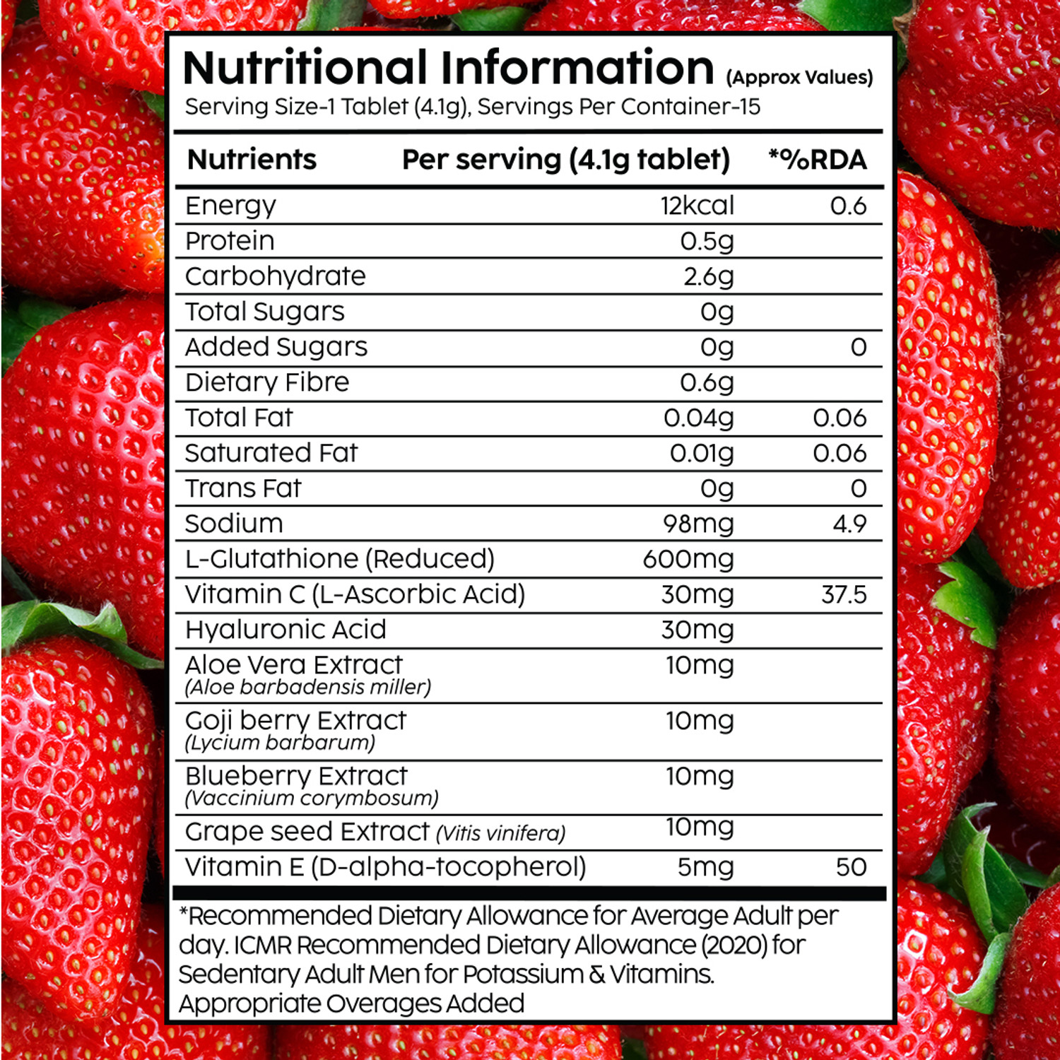 Image of The Plant Fix Plix Glowy Skin Bubbly Effervescent | 600mg Glutathione | Vitamin C | Hyaluronic Acid (3 x 15 No)