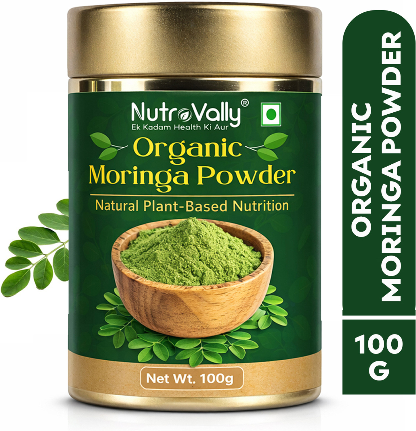 Image of NutroVally Moringa Powder Drumstick Leaf Superfood for Immunity, Energy & Daily Health
