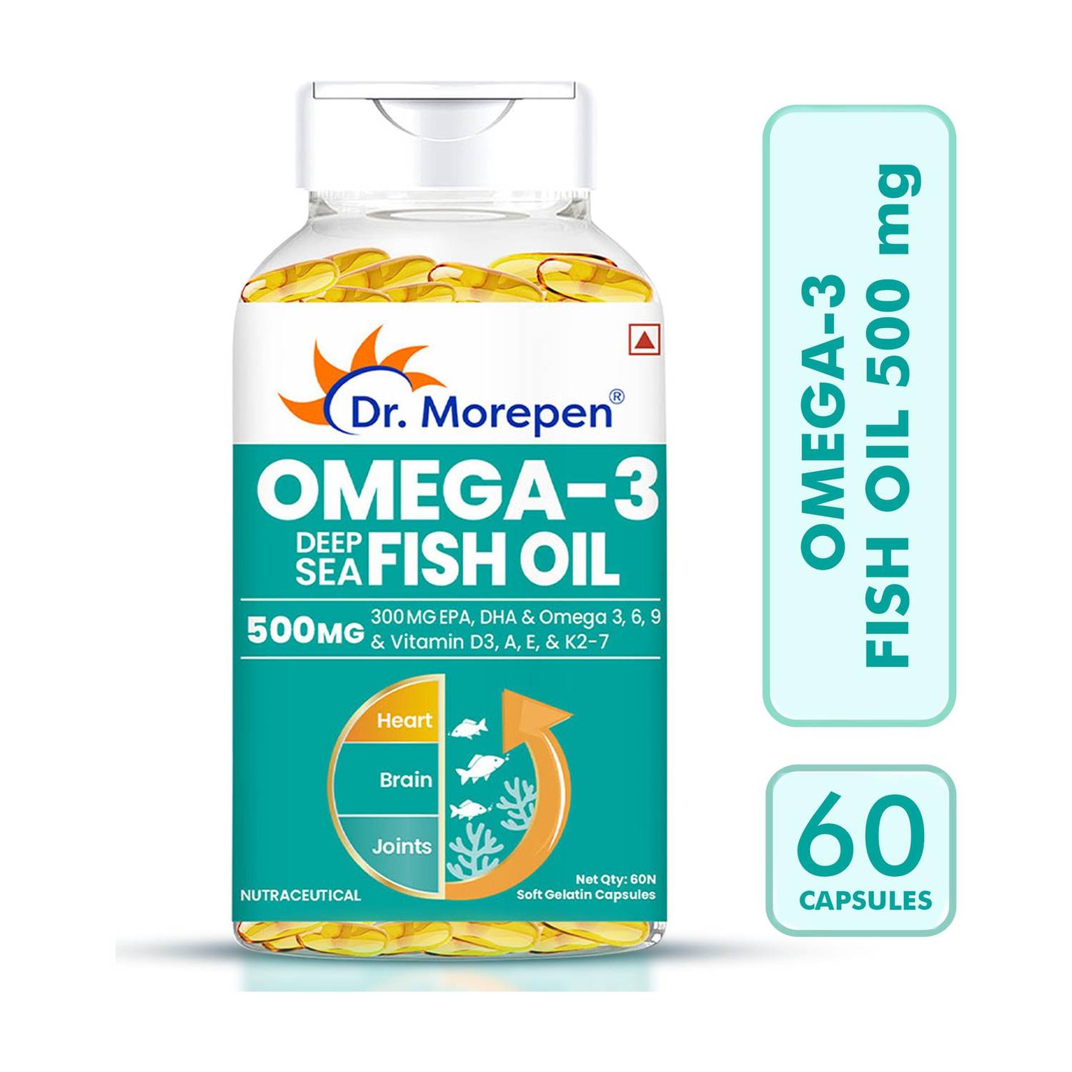 Dr. Morepen Omega-3 Deep Sea Fish Oil 500mg - Image 1