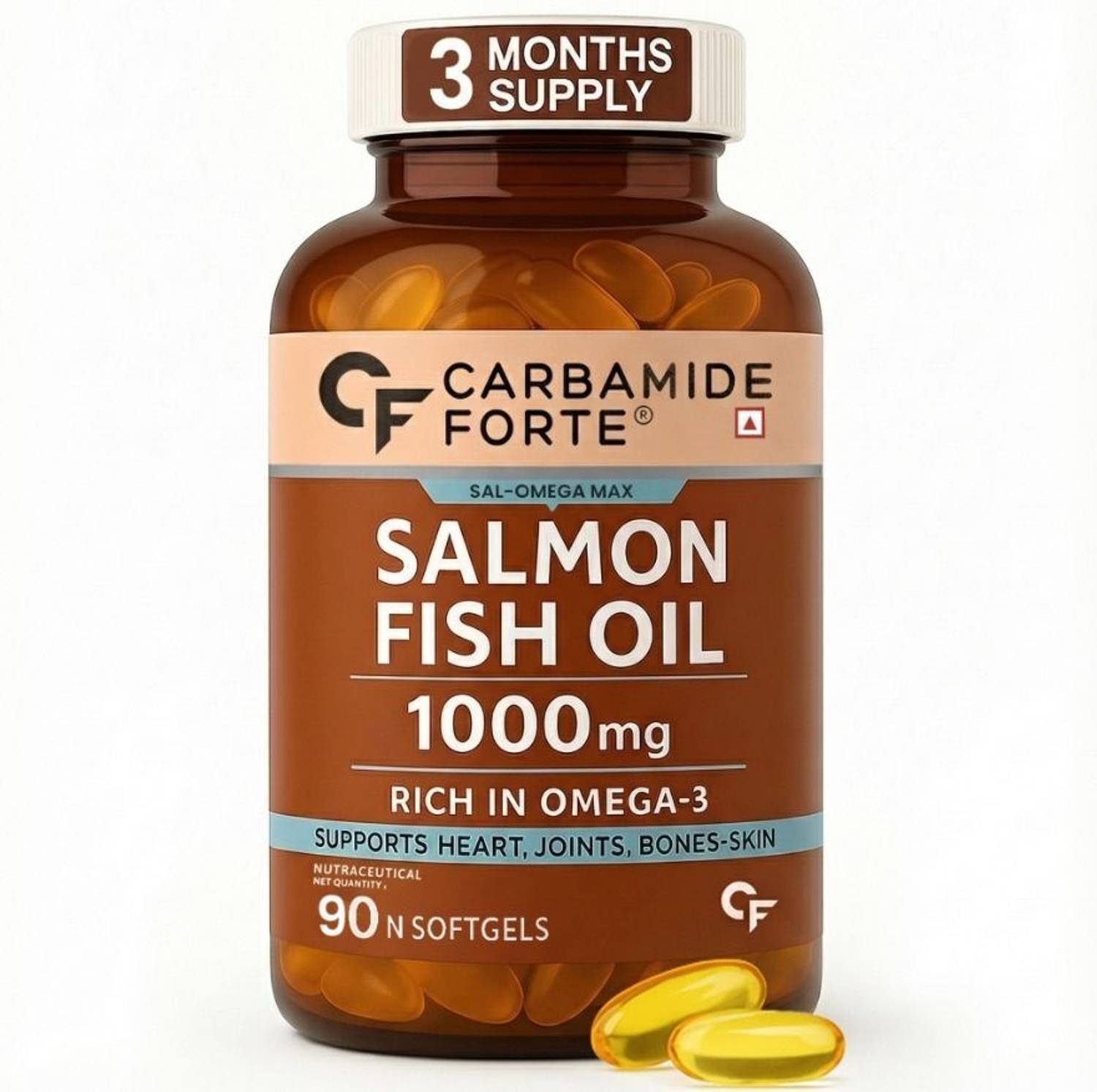 CARBAMIDE FORTE Salmon Fish Oil 1000 mg Capsules 1 g