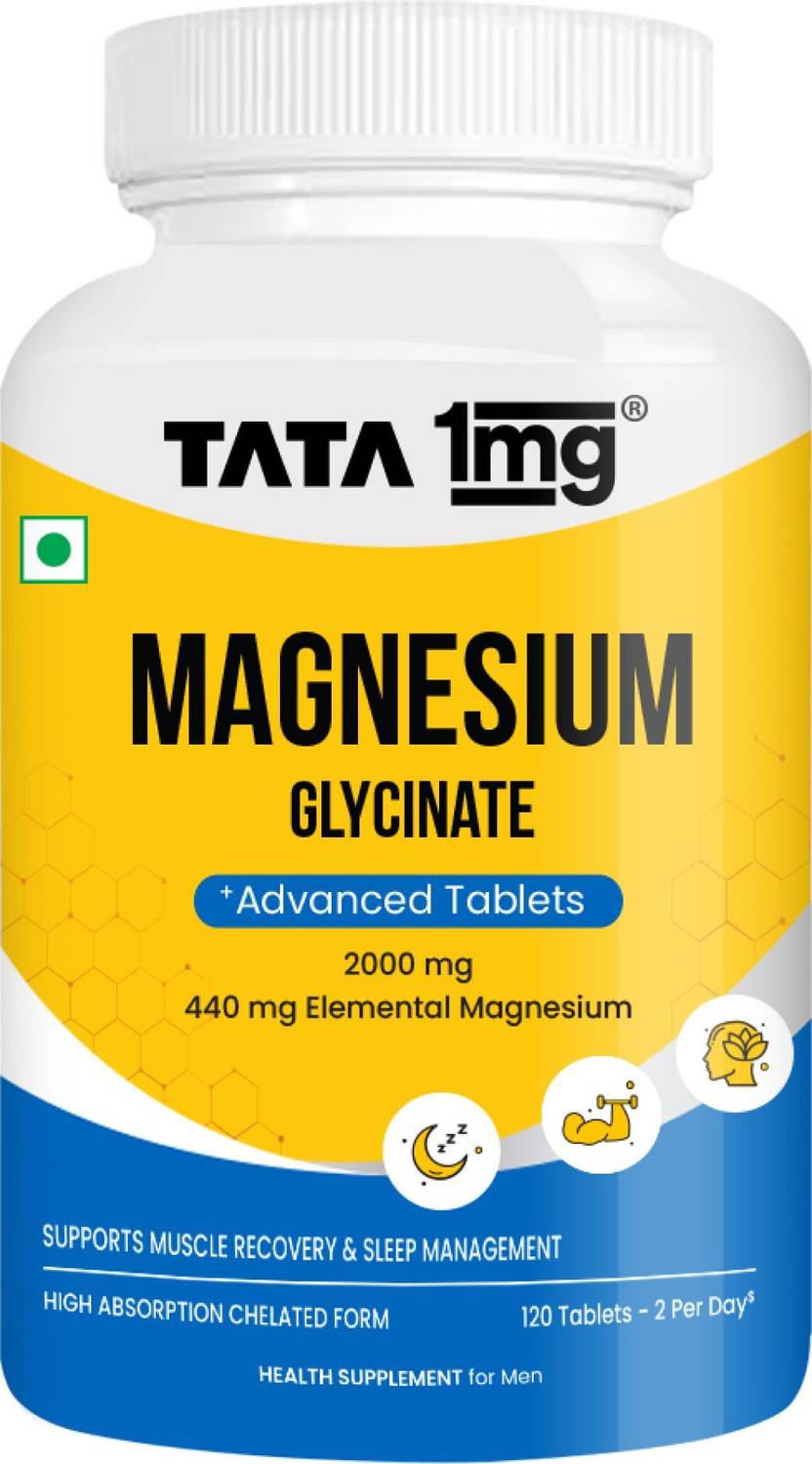 TATA 1mg Magnesium Glycinate Tablets 120 Count