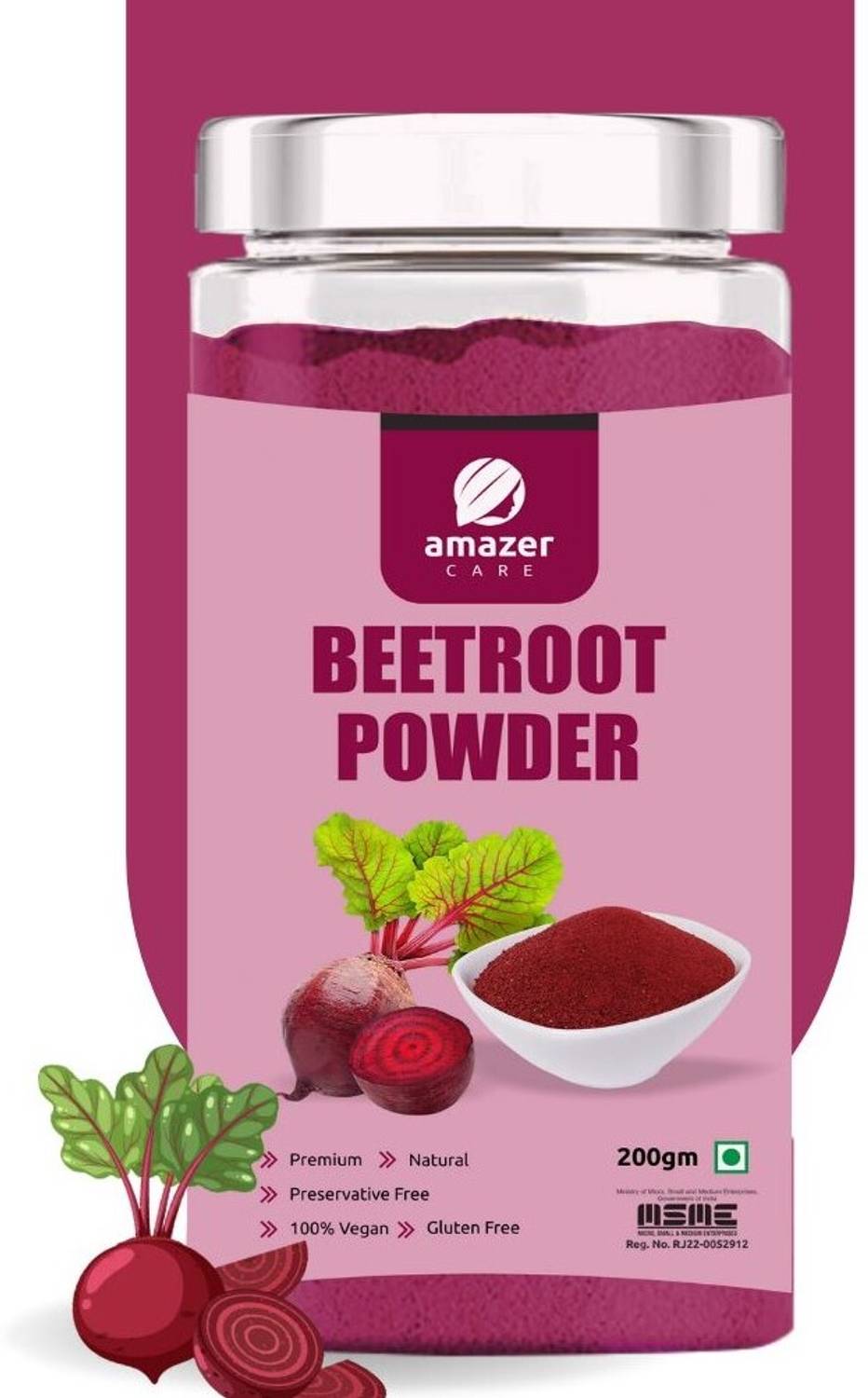 Amazer Care Beetroot Powder, Natural Superfood For Eating & Drink, Immunity Booster