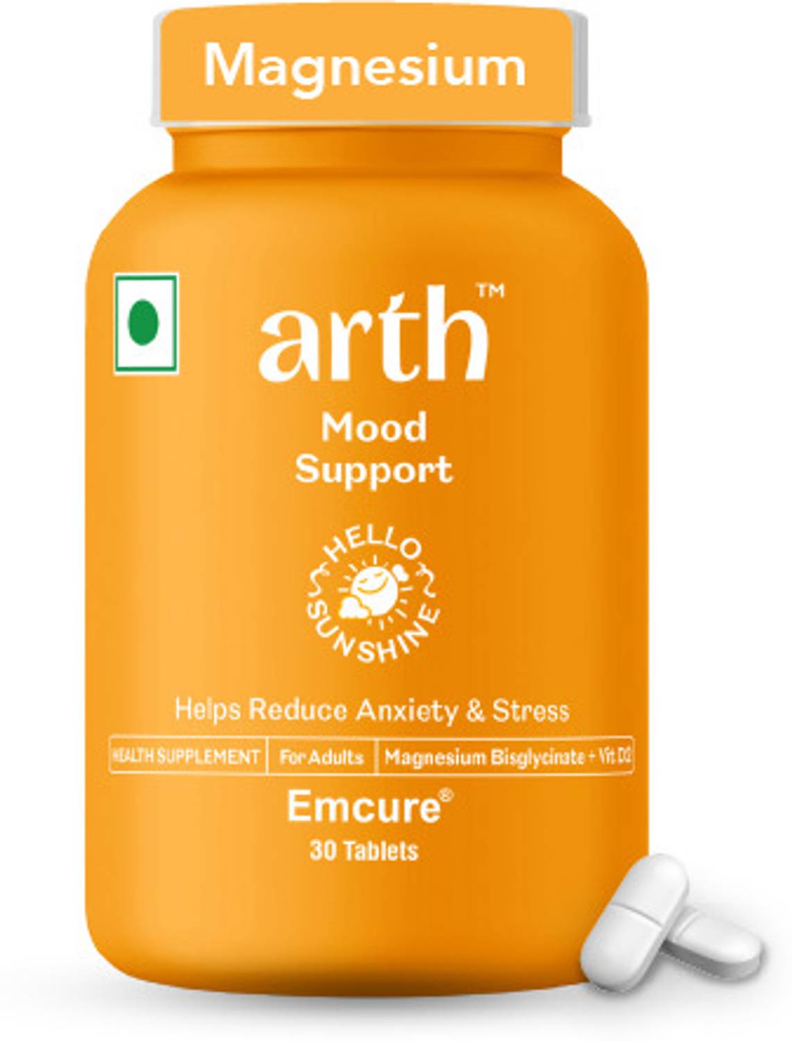 ARTH Magnesium + Vit D2 Tablet | Reduces Stress & Anxiety By Emcure Pharma