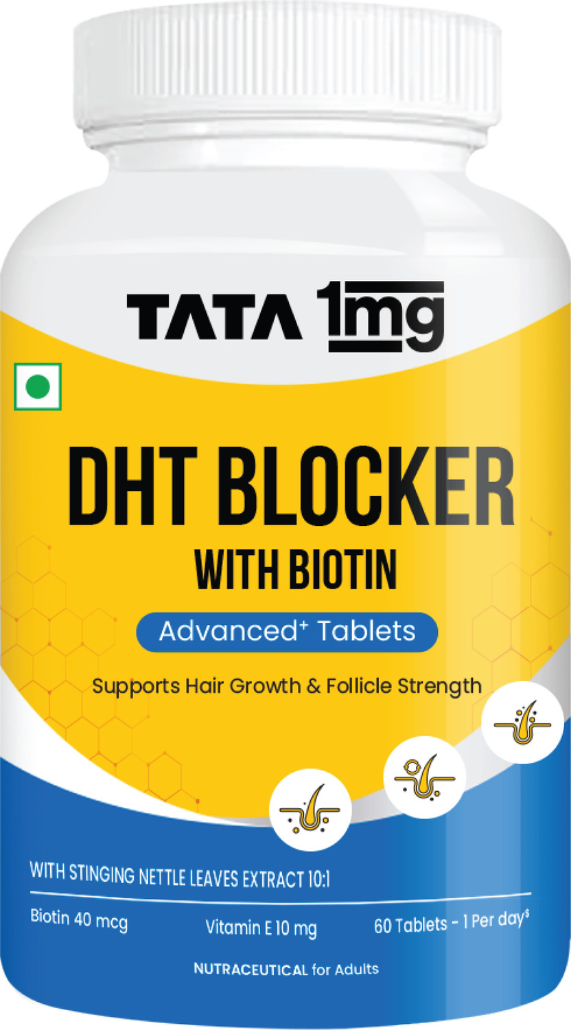 Image of TATA 1mg DHT Blocker with Biotin Advanced Tablet | Promotes Hair Growth