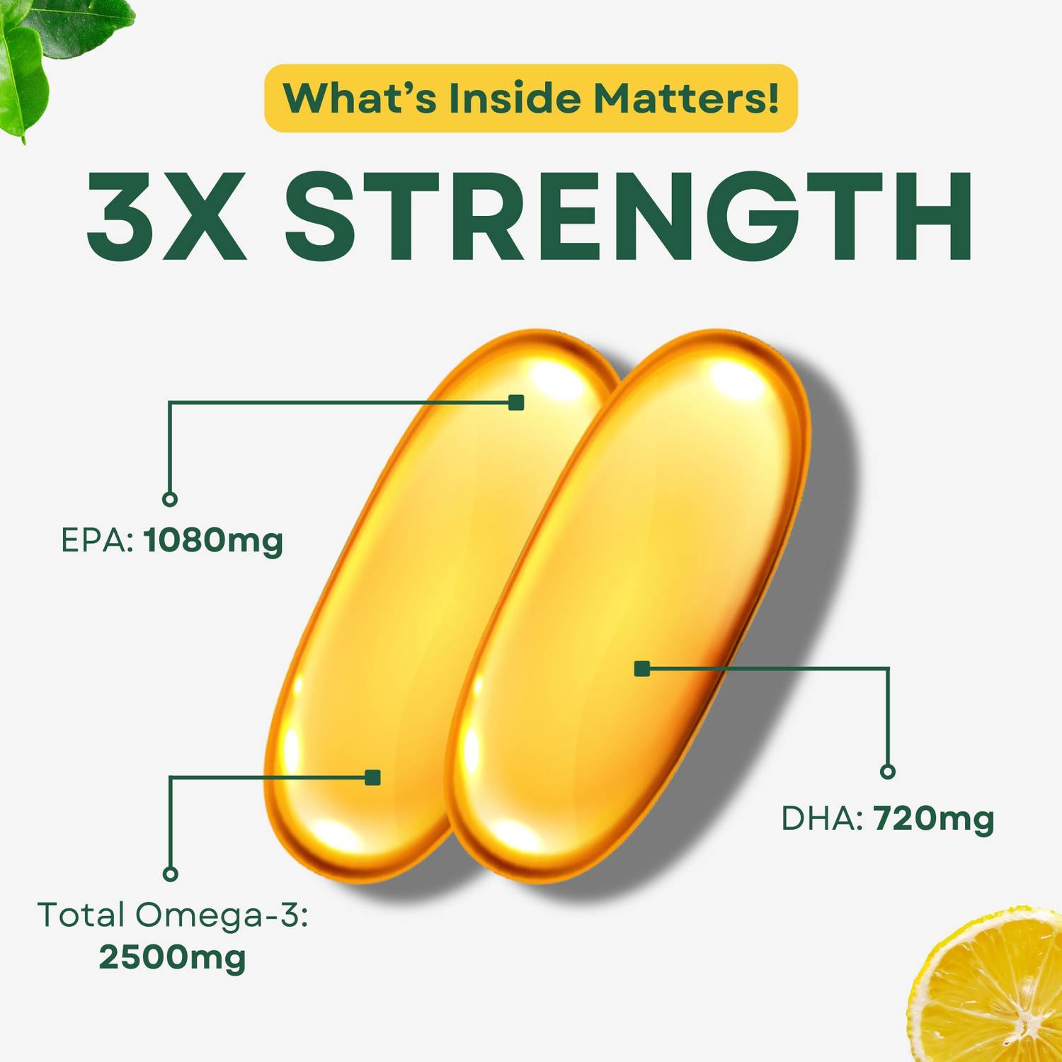 Nutrolis Omega-3 Salmon Fish Oil 2500mg | Supports Heart Health |... more